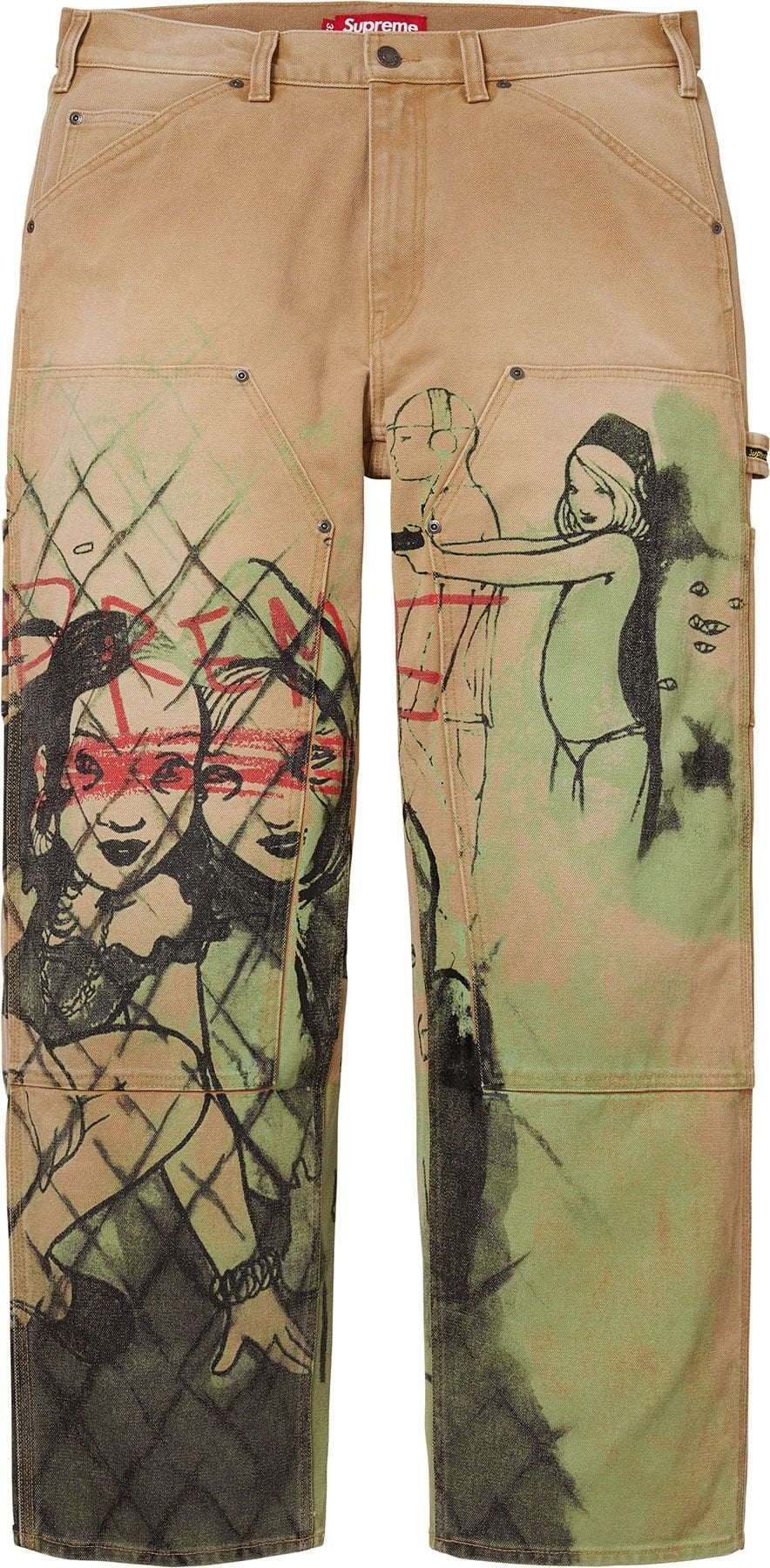 Supreme/Rita Ackermann Double Knee Painter Pant view 3